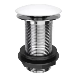 Victorian Plumbing White Ceramic Unslotted Click Clack Basin Waste