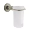 Venice Brushed Nickel Glass Tumbler & Holder