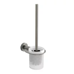Venice Brushed Nickel Wall Mounted Toilet Brush & Holder