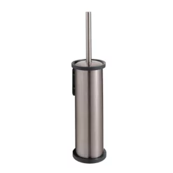 Venice Brushed Nickel Toilet Brush & Holder