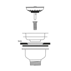 Venice Matt White Basket Strainer Kitchen Sink Waste