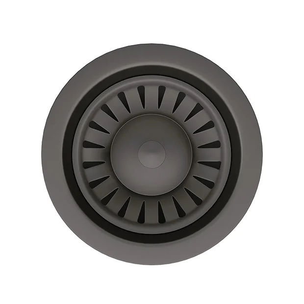 Venice Matt Grey Basket Strainer Kitchen Sink Waste 2 Venice Matt Grey Basket Strainer Kitchen Sink Waste - Image 2