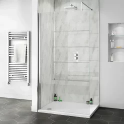 Victorian Plumbing Orion Grey Marble Shower Wall Panel - 2400 X 1000mm