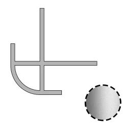 Victorian Plumbing Orion External Corner - Satin Aluminium