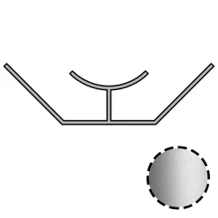 Victorian Plumbing Orion Internal Corner - Satin Aluminium