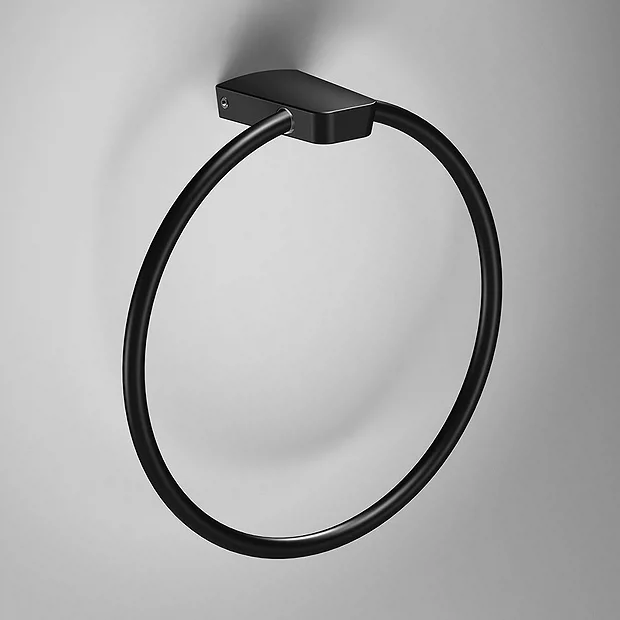 Venice Square Black Towel Ring 1 Venice Square Black Towel Ring