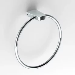 Venice Square Chrome Towel Ring