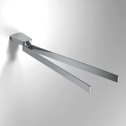 Venice Square Chrome Double Swivel Towel Rail