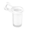 Venice White Glass Tumbler & Holder