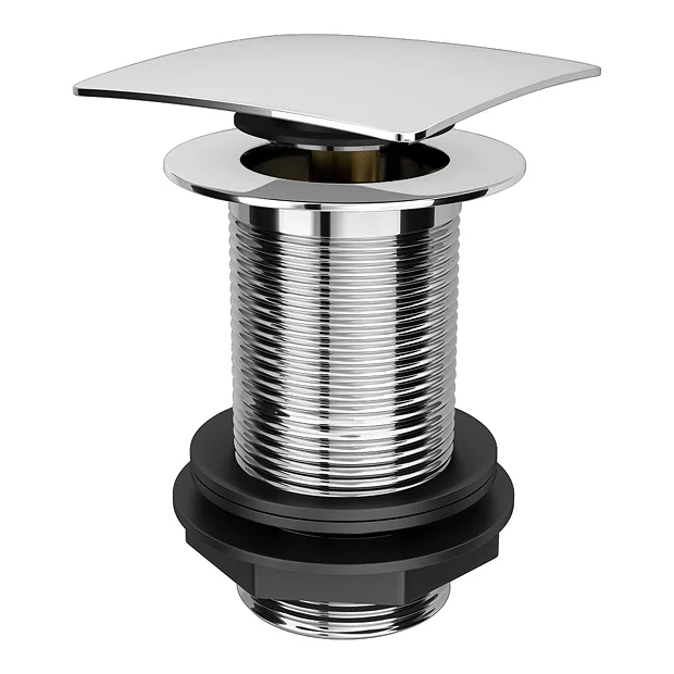 Milan Bathroom Milan Square Unslotted Click Clack Basin Waste - Chrome 2 Milan Bathroom Milan Square Unslotted Click Clack Basin Waste - Chrome - Image 2