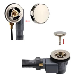 Victorian Plumbing Gold Bath Pop-up Waste & Overflow