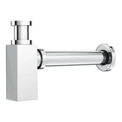Milan Bathroom Milan Square Modern Shallow Basin Bottle Trap - Chrome