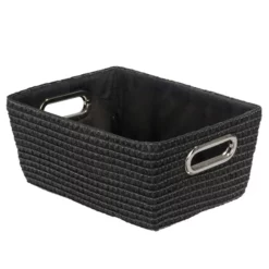 Wenko - Chromo Rectangular Bathroom Storage Basket - Black