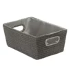 Wenko - Chromo Rectangular Bathroom Storage Basket - Grey