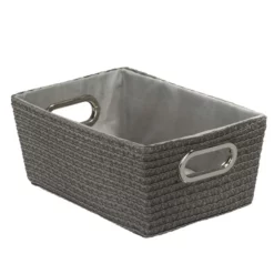 Wenko - Chromo Rectangular Bathroom Storage Basket - Grey