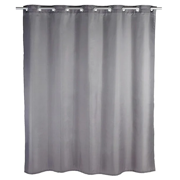Wenko Comfort Flex Grey Polyester Shower Curtain - W1800 X H2000mm 2 Wenko Comfort Flex Grey Polyester Shower Curtain - W1800 X H2000mm - Image 2
