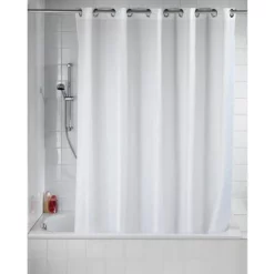 Wenko Comfort Flex White Polyester Shower Curtain - W1800 X H2000mm 5 Wenko Comfort Flex White Polyester Shower Curtain - W1800 X H2000mm -smedbo shop wenkocomfortflexwhitepolyestershowercurtaind1