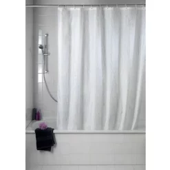 Wenko W1800 X H2000mm Deluxe White Polyester Shower Curtain