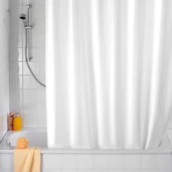 Wenko - Plain White Anti-Mold Polyester Shower Curtain - W1800 X H2000mm