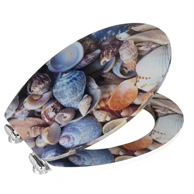 Wenko Sea Shell 3D Effect Soft Close Toilet Seat 1 Wenko Sea Shell 3D Effect Soft Close Toilet Seat