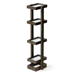 Victorian Plumbing Wooden Freestanding Storage Shelves Dark Oak -smedbo shop wfssdo d1