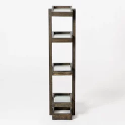 Victorian Plumbing Wooden Freestanding Storage Shelves Dark Oak -smedbo shop wfssdo d2