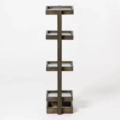 Victorian Plumbing Wooden Freestanding Storage Shelves Dark Oak -smedbo shop wfssdo d3