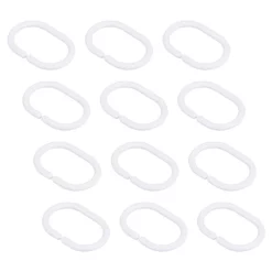 Victorian Plumbing White W1800 X H2000mm Polyester Shower Curtain