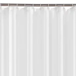 Victorian Plumbing White W2400 X H2000mm Polyester Shower Curtain -smedbo shop wht242scr d2