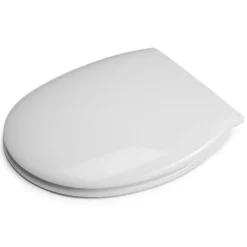Croydex Anti-Bacterial Polypropylene Toilet Seat With Slow-Close Hinge - White