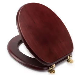 Croydex Mahogany Effect Solid Wood Toilet Seat With Brass Effect Fixings 9 Croydex Mahogany Effect Solid Wood Toilet Seat With Brass Effect Fixings -smedbo shop wl515202ai2