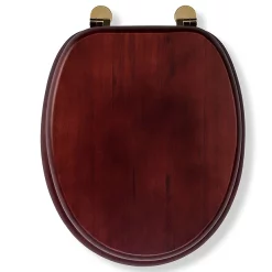 Croydex Mahogany Effect Solid Wood Toilet Seat With Brass Effect Fixings 10 Croydex Mahogany Effect Solid Wood Toilet Seat With Brass Effect Fixings -smedbo shop wl515202ai3