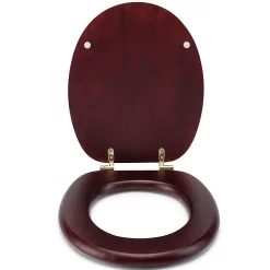Croydex Mahogany Effect Solid Wood Toilet Seat With Brass Effect Fixings 11 Croydex Mahogany Effect Solid Wood Toilet Seat With Brass Effect Fixings -smedbo shop wl515202ai4