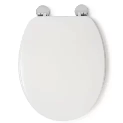 Croydex Flexi-Fix Kielder White Anti-Bacterial Toilet Seat