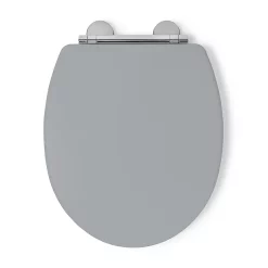 Croydex Lugano Grey Flexi-Fix Toilet Seat With Soft Close And Quick Release -smedbo shop wl601031h d1