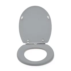 Croydex Lugano Grey Flexi-Fix Toilet Seat With Soft Close And Quick Release -smedbo shop wl601031h d2