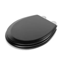 Croydex Lene Black Flexi-Fix Toilet Seat With Soft Close And Quick Release -smedbo shop wl601121h d1