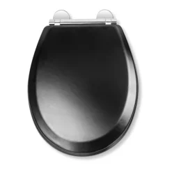 Croydex Lene Black Flexi-Fix Toilet Seat With Soft Close And Quick Release -smedbo shop wl601121h d2