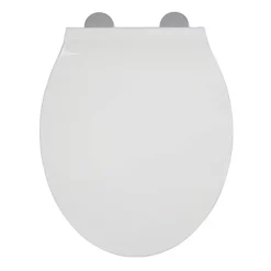 Croydex Flexi-Fix Michigan White Anti-Bacterial Toilet Seat With Soft Close And Quick Release -smedbo shop wl601622h d1