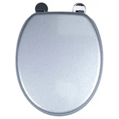 Croydex Flexi-Fix Silver Quartz Effect Anti-Bacterial Toilet Seat -smedbo shop wl601840h d1