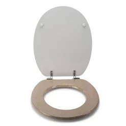 Croydex Flexi-Fix Dorney Sandstone Effect Anti-Bacterial Toilet Seat -smedbo shop wl601915hai3