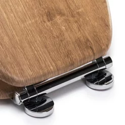Croydex Flexi-Fix Ontario Teak Effect Anti-Bacterial Toilet Seat With Soft Close And Quick Release -smedbo shop wl602086hai4