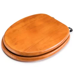 Croydex Flexi-Fix Davos Antique Effect Solid Pine Anti-Bacterial Toilet Seat -smedbo shop wl602250hai1