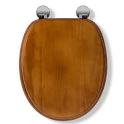 Croydex Flexi-Fix Davos Antique Effect Solid Pine Anti-Bacterial Toilet Seat -smedbo shop wl602250hai4