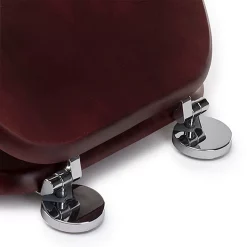 Croydex Flexi-Fix Davos Mahogany Effect Solid Pine Anti-Bacterial Toilet Seat -smedbo shop wl602252hai2