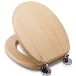 Croydex Flexi-Fix Davos Blonded Effect Solid Pine Anti-Bacterial Toilet Seat -smedbo shop wl602272hai3