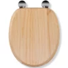 Croydex Flexi-Fix Davos Blonded Effect Solid Pine Anti-Bacterial Toilet Seat
