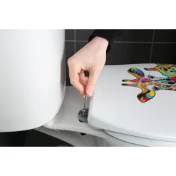 Croydex Francie & Josie Flexi-Fix Toilet Seat By Steven Brown Art -smedbo shop wl604122 d4