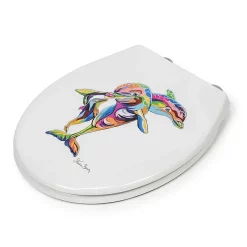 Croydex Hannah McWave Flexi-Fix Toilet Seat By Steven Brown Art