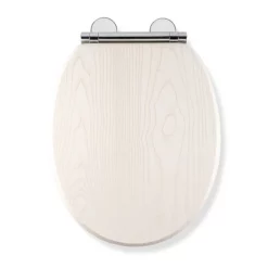 Croydex Maitland White Oak Effect Flexi-Fix Toilet Seat With Soft Close And Quick Release -smedbo shop wl605122h d1